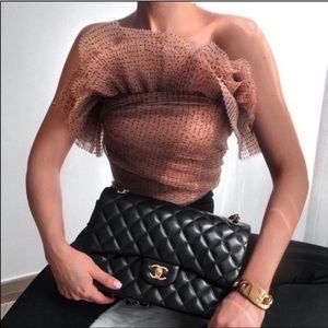 ZARA Tulle Crop Top XS